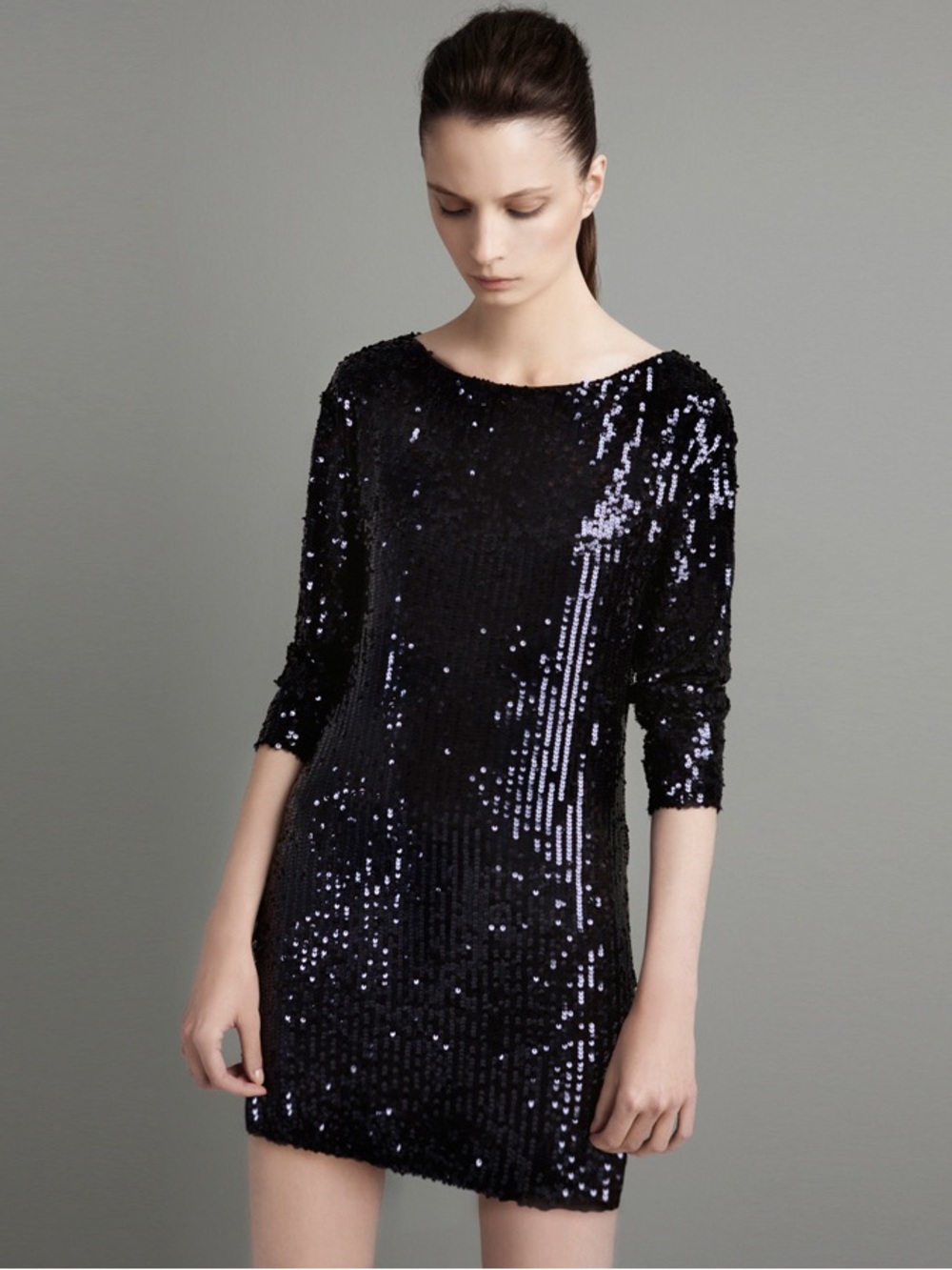 Zara Black Sequin Mini Dress